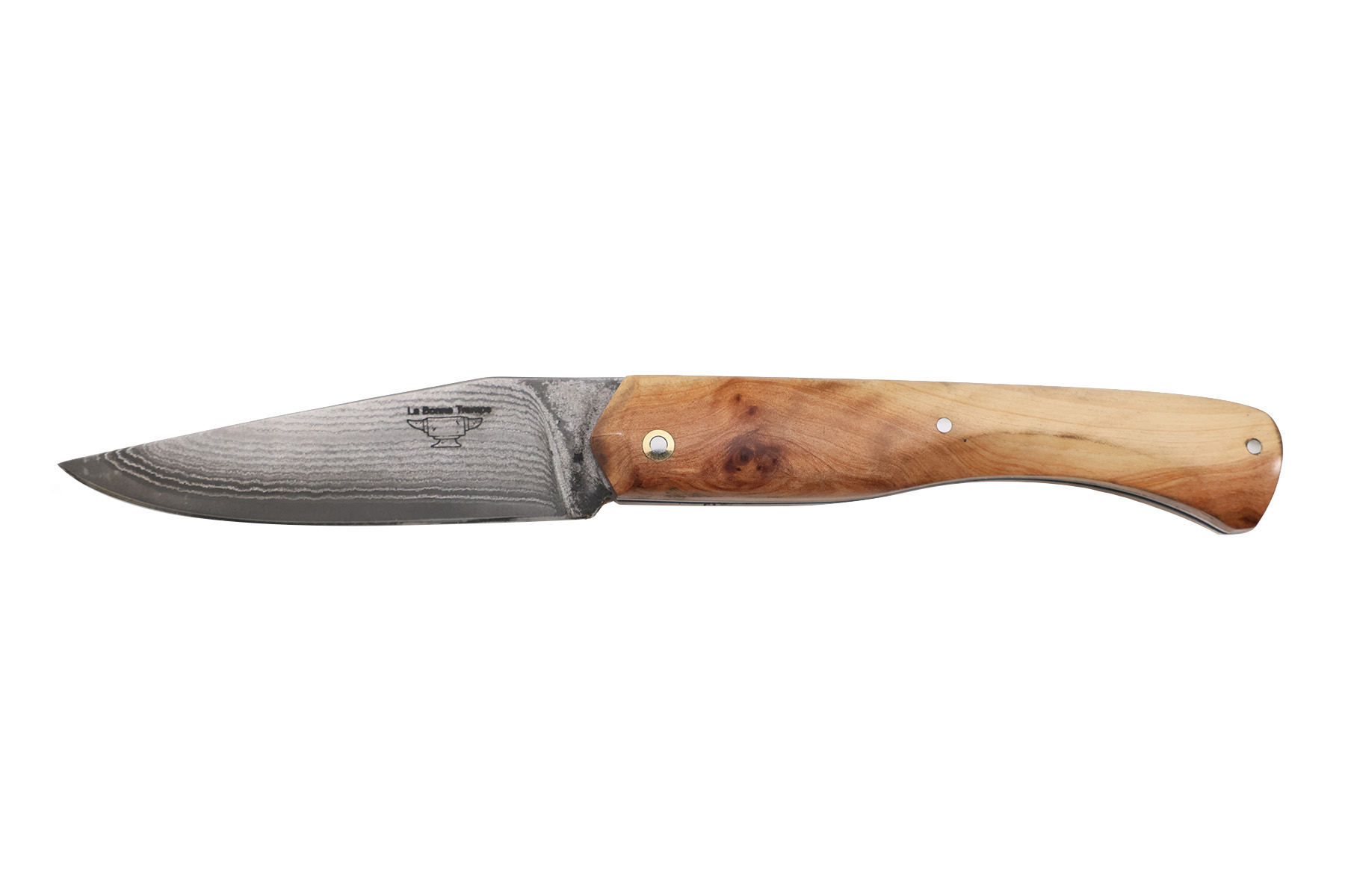 Couteau Boulary par La Bonne Trempe - genévrier - Suminagashi