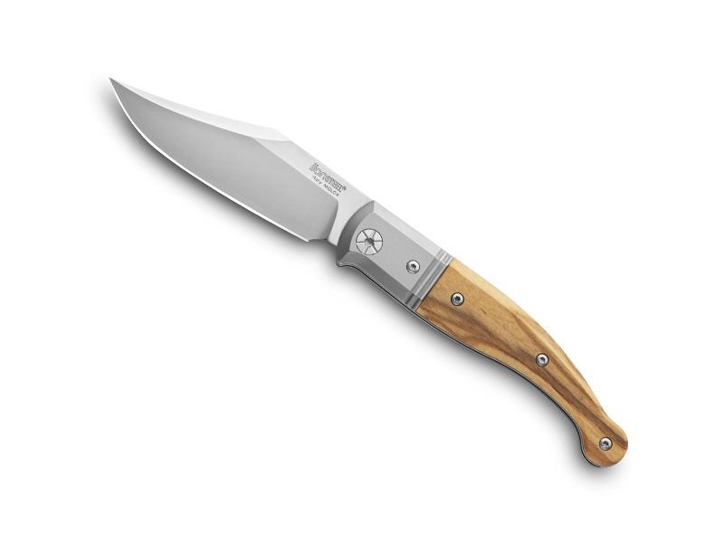 Couteau pliant LIONSTEEL « GITANO » - manche 11 cm plaquettes olivier