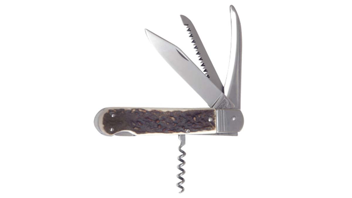 Couteau de chasse pliant 4 pièces - Mikov - bois de cerf