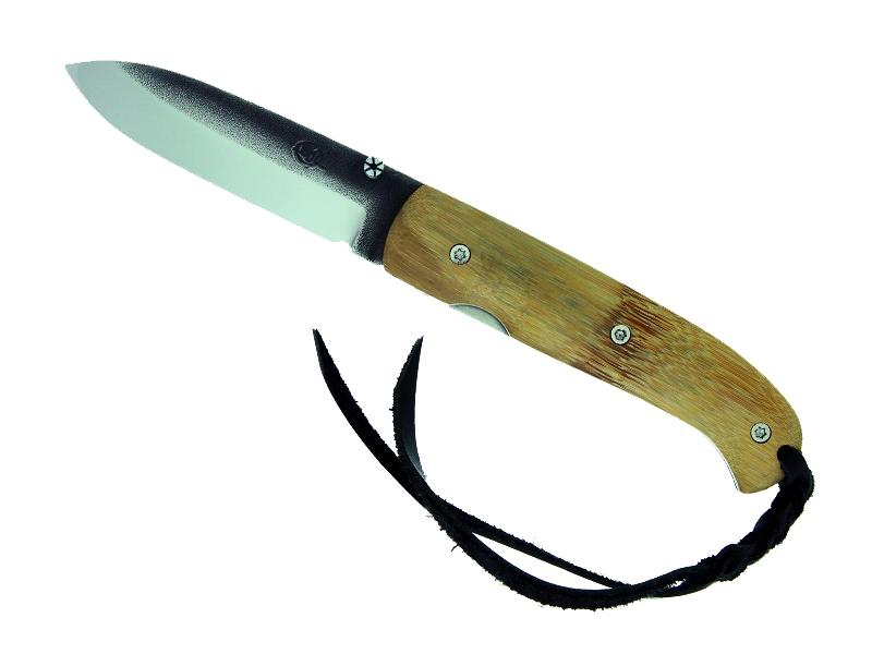 Couteau pliant CITADEL DANANG -  manche 12 cm bambou intercalaires rouges