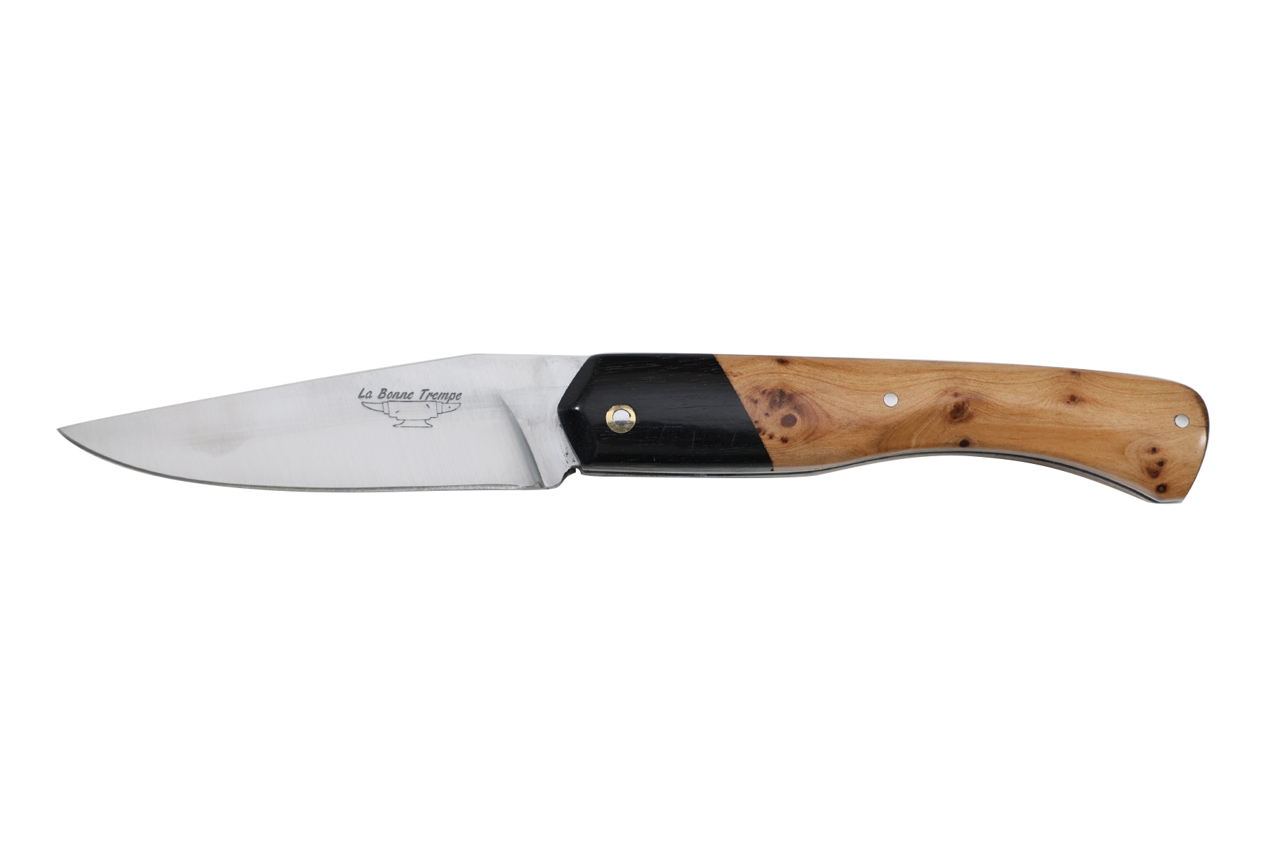 Couteau Boulary par la Bonne Trempe - genévrier et ébène