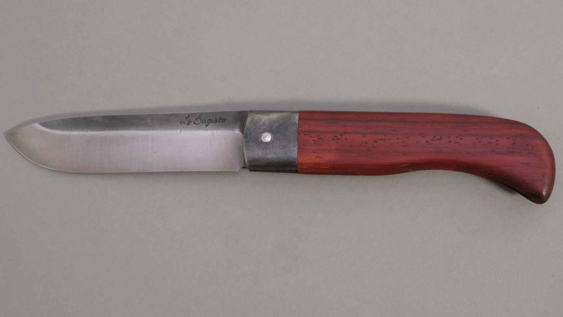 Couteau pliant artisanal de Frédéric Maschio "Le Bugiste" - amarante