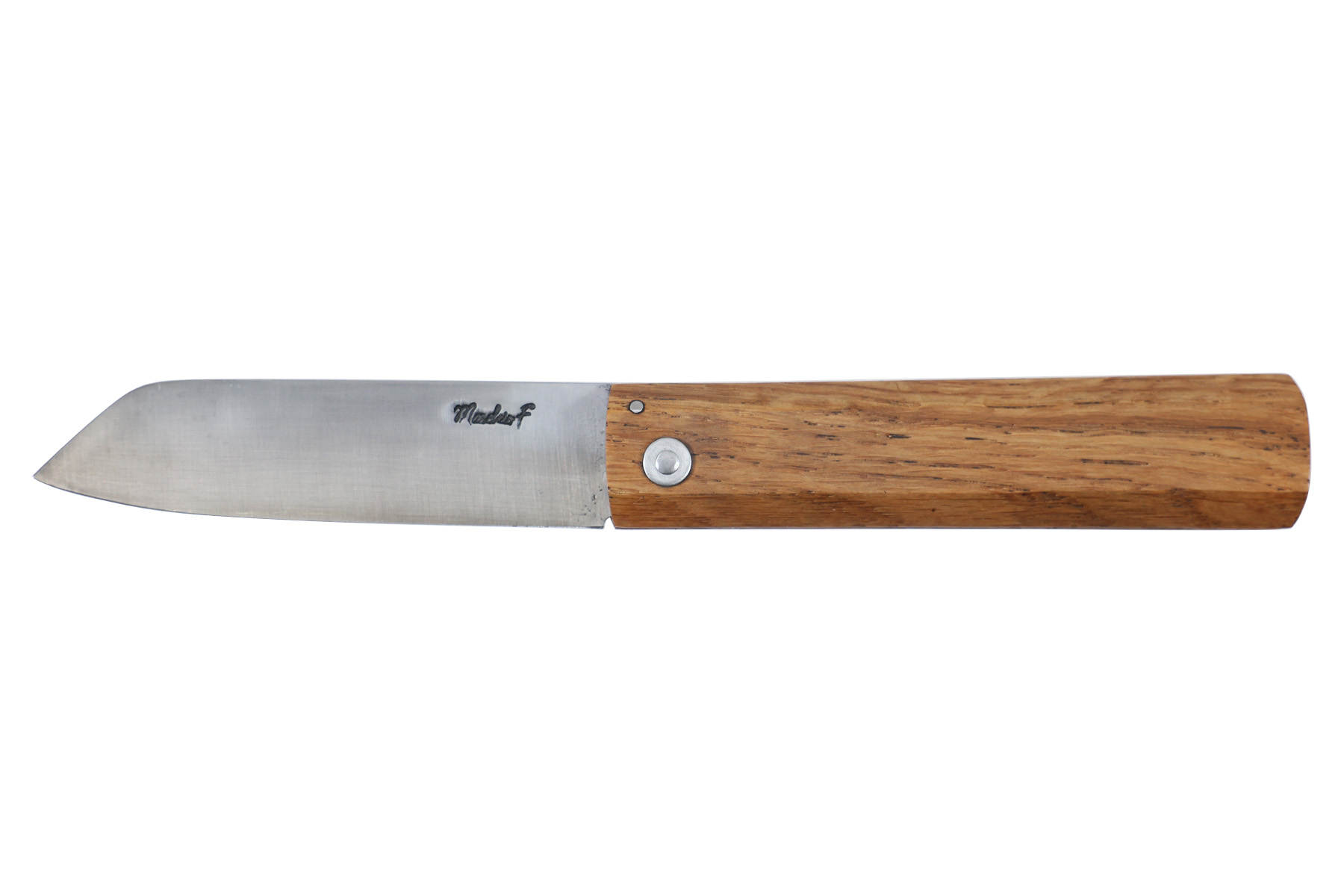 Couteau artisanal Fréderic Maschio L'Okto - Chêne